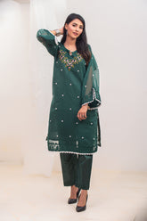 Elite Rich Emerald Embroidered outfit