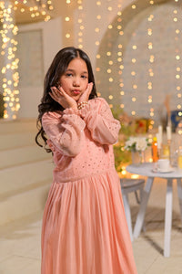 Peach Stardust Frock