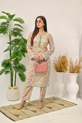 "BloomEase - Printed Pastel Lawn Set