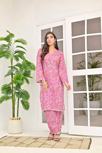 Blossom Grace – Pink Floral Printed Lawn Kurta Set