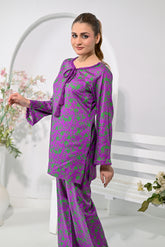 Purple Blossom Printed Lounge Set
