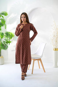 Rust Heritage Printed Lawn Suit