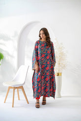 Gulnaar Teal Lawn Ensemble