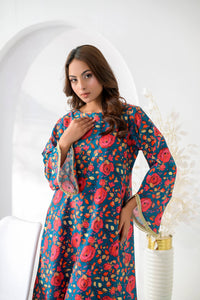 Gulnaar Teal Lawn Ensemble
