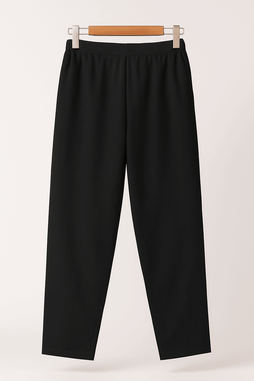WOMENS Classic Black Straight Fit Trouser detail