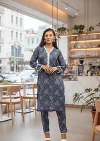 Blue Mirage Swiss Lawn Set