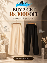 Buy 2 Get 1000 Rs OFF - Women's Classic Straight Fit Trousers