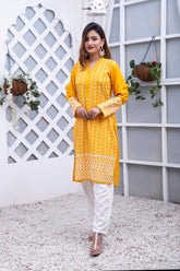 Amber Whitework Classic Kurti