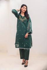 Elite Rich Emerald Embroidered outfit