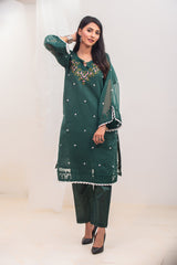 Elite Rich Emerald Embroidered outfit