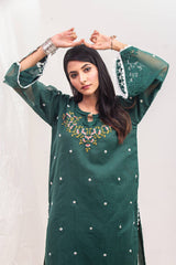 Elite Rich Emerald Embroidered outfit