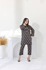 black floral ensemble