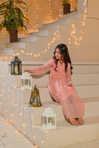 Peach Stardust Frock
