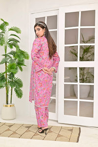 Blossom Grace – Pink Floral Printed Lawn Kurta Set