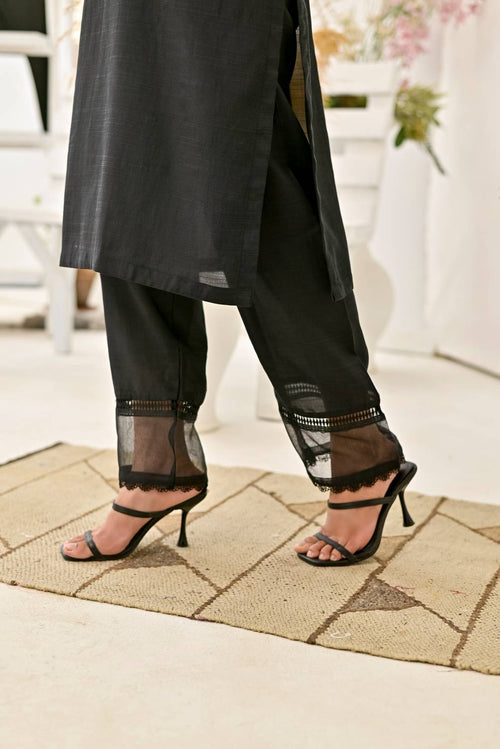 The Midnight Luxe Kurta Set detail