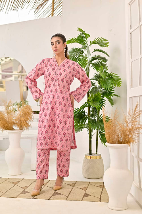 Rosebloom Charm – 2 Piece Lawn Suit detail
