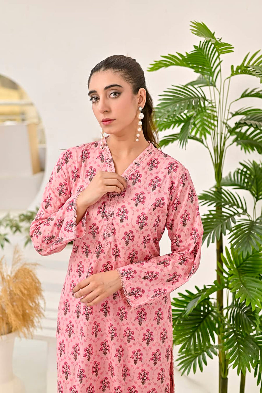 Rosebloom Charm – 2 Piece Lawn Suit