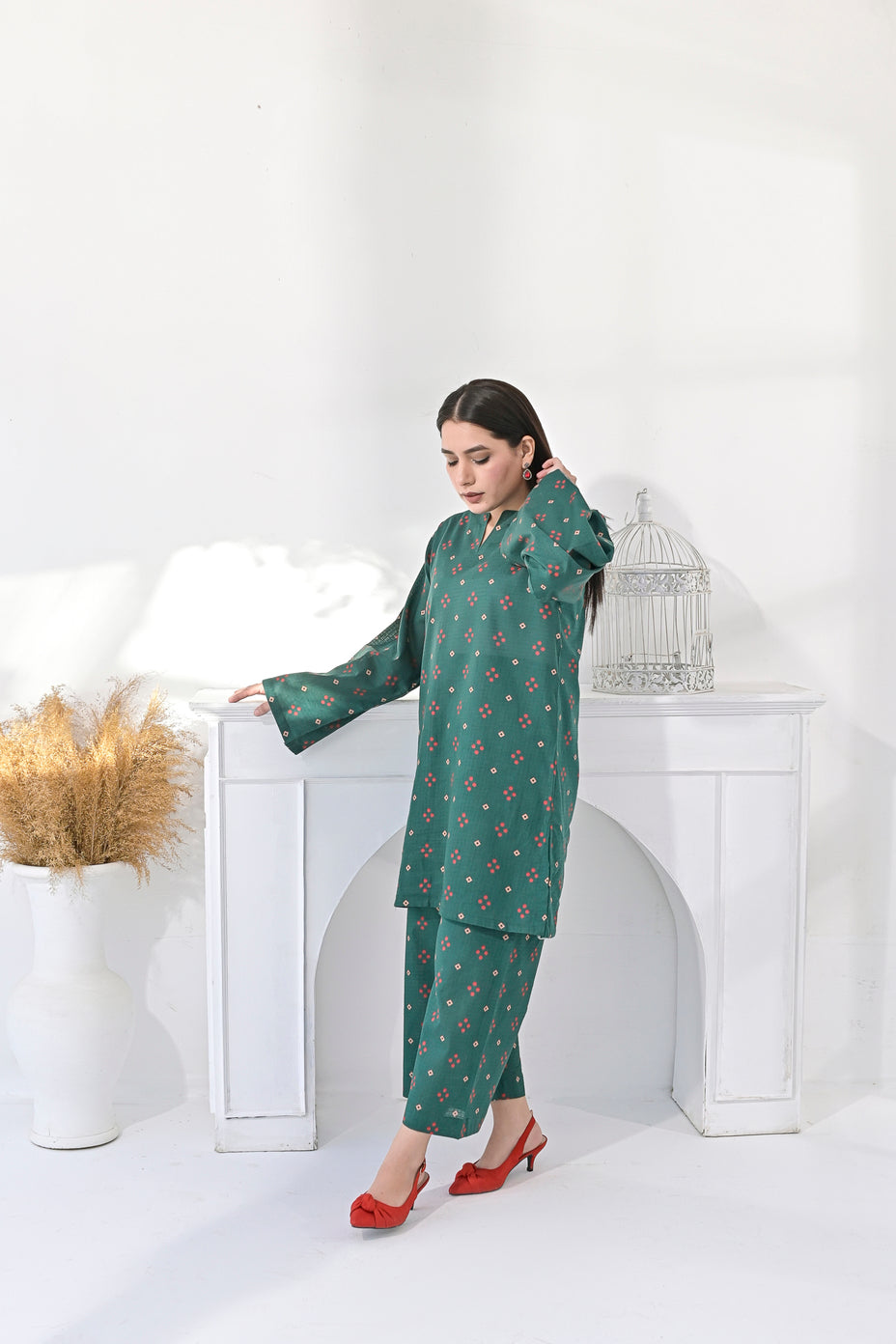 Blush & Bloom Floral Green Outfit