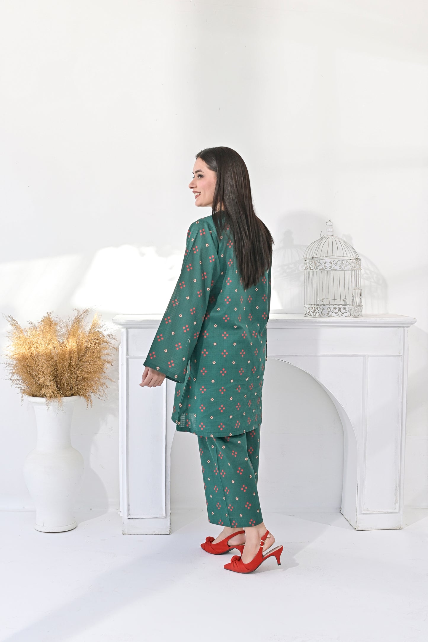 Blush & Bloom Floral Green Outfit