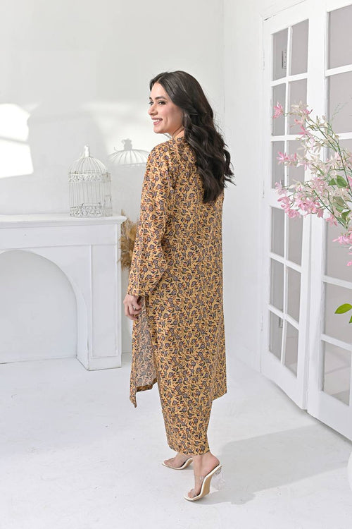 Nouvelle Bloom Mustard Co-ord detail