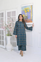 Elegant Teal & Gold Ensemble