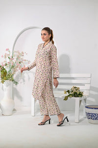 Soft Beige Garden Kurta Set