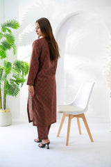 Rust Heritage Printed Lawn Suit