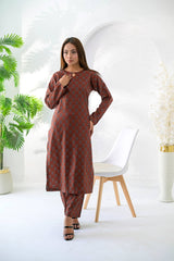 Rust Heritage Printed Lawn Suit