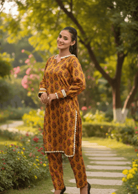Mustard Printed Bloom