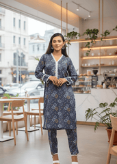 Blue Mirage Swiss Lawn Set