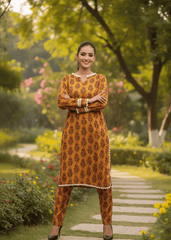 Mustard Printed Bloom