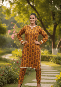 Mustard Printed Bloom