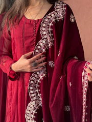 Regal Sapphire Velvet Shawl