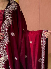 Regal Sapphire Velvet Shawl