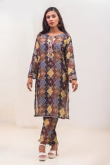 Kahani-chin printed swiss