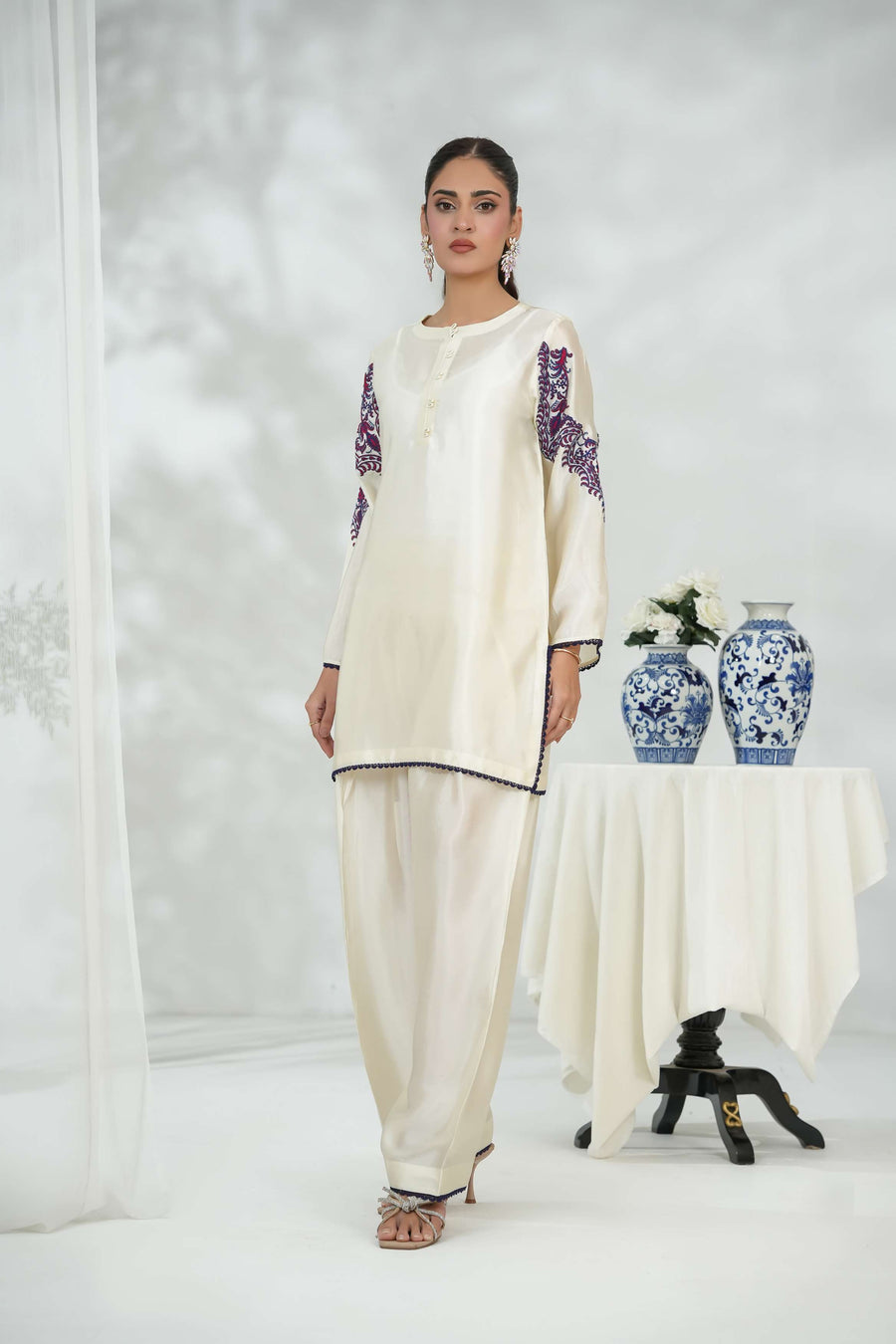 pristine ivory silk