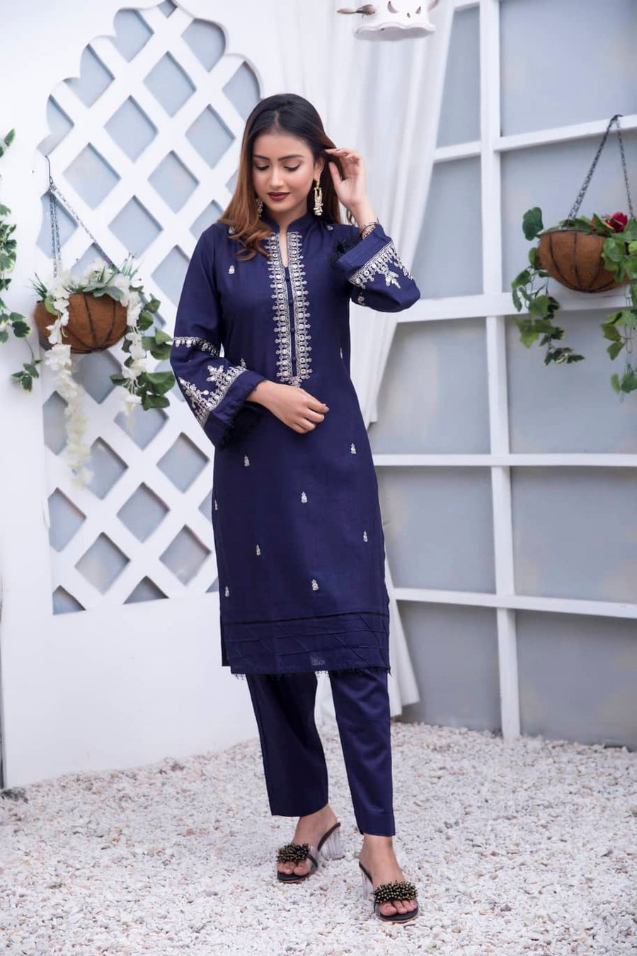Graceful Embellished Khaddar Outfit