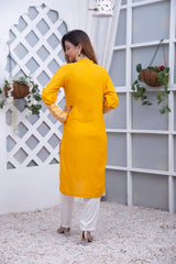Amber Whitework Classic Kurti